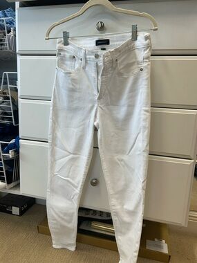 J. Crew Slim White Stretch Jeans for women